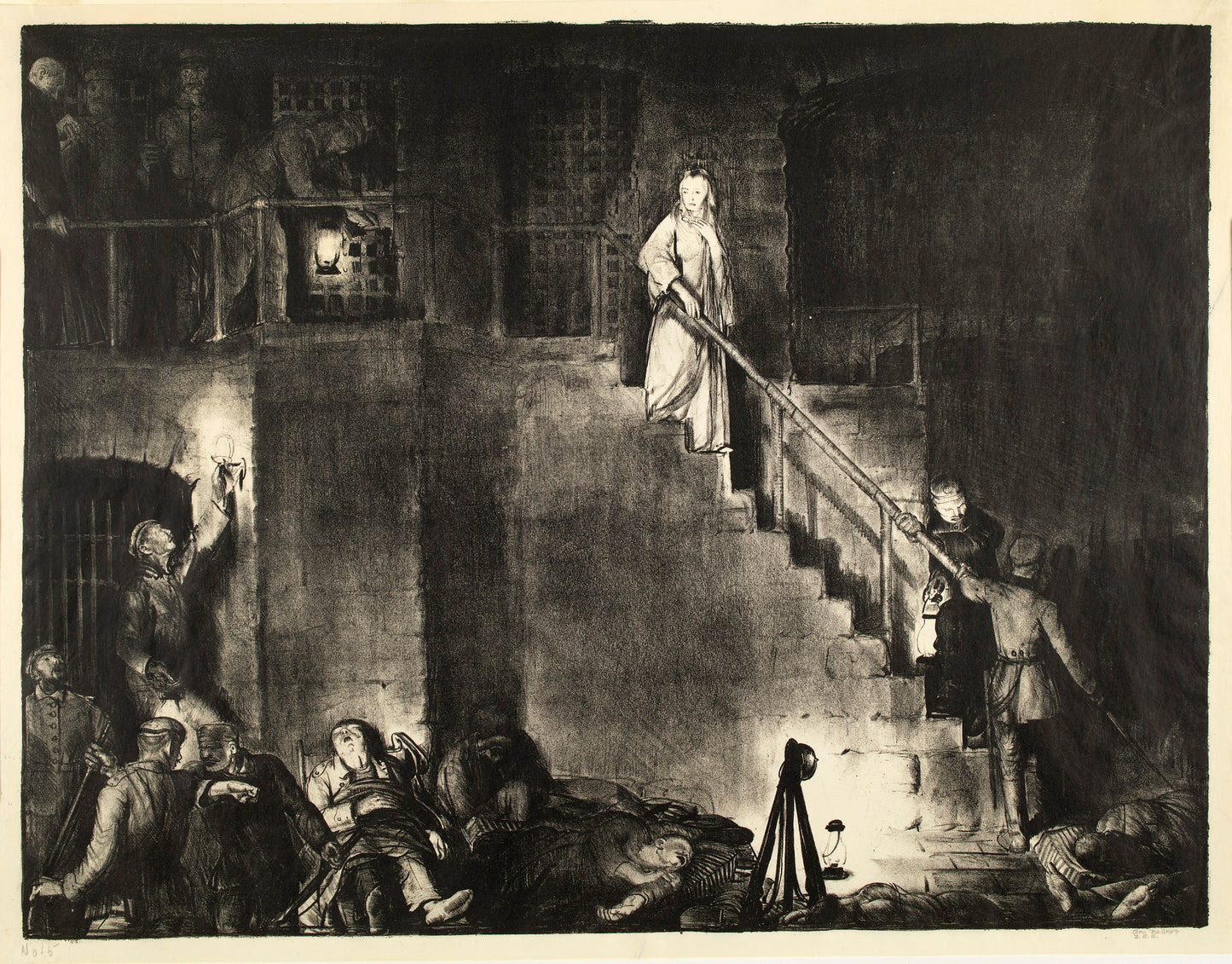 George Bellows:Murder of Edith Cavell (from series, War),16x12"(A3)Poster