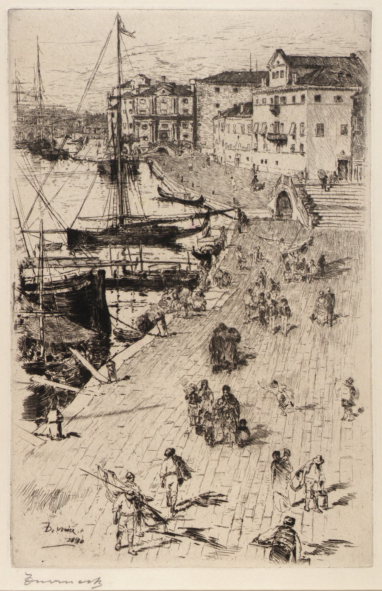 Frank Duveneck:Riva degli Schiavoni, No. 2,16x12"(A3)Poster