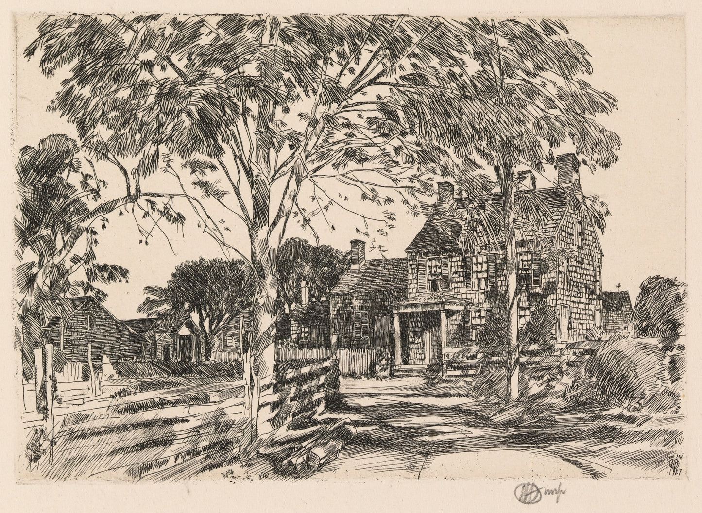 Childe Hassam:Walt Whitman's Birthplace,16x12"(A3)Poster