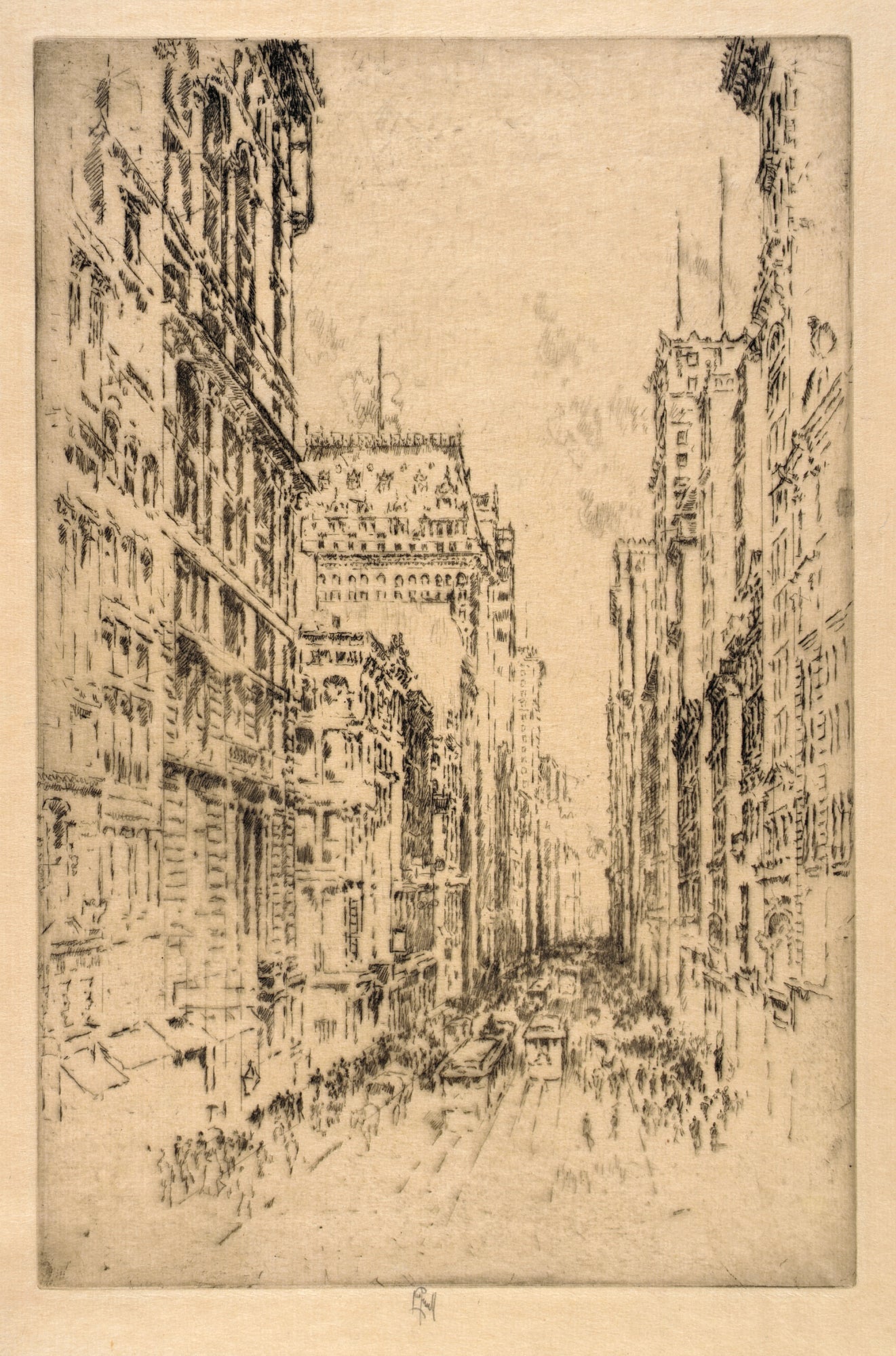 Joseph Pennell:Lower Broadway,16x12"(A3)Poster