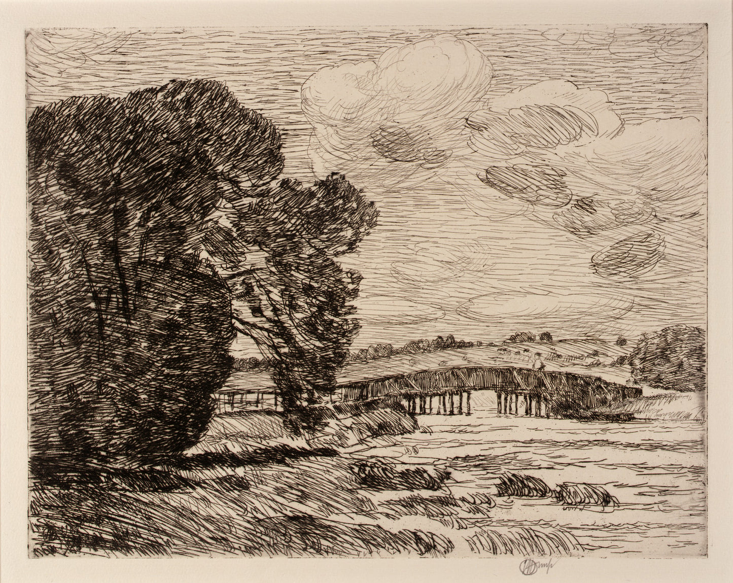 Childe Hassam:Bridge at Old Lyme,16x12"(A3)Poster