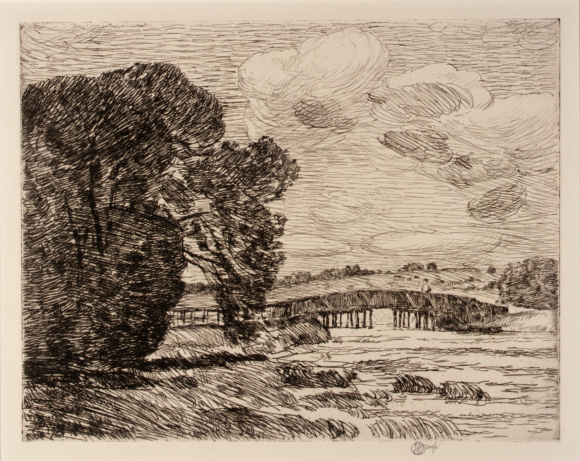 Childe Hassam:Bridge at Old Lyme,16x12"(A3)Poster