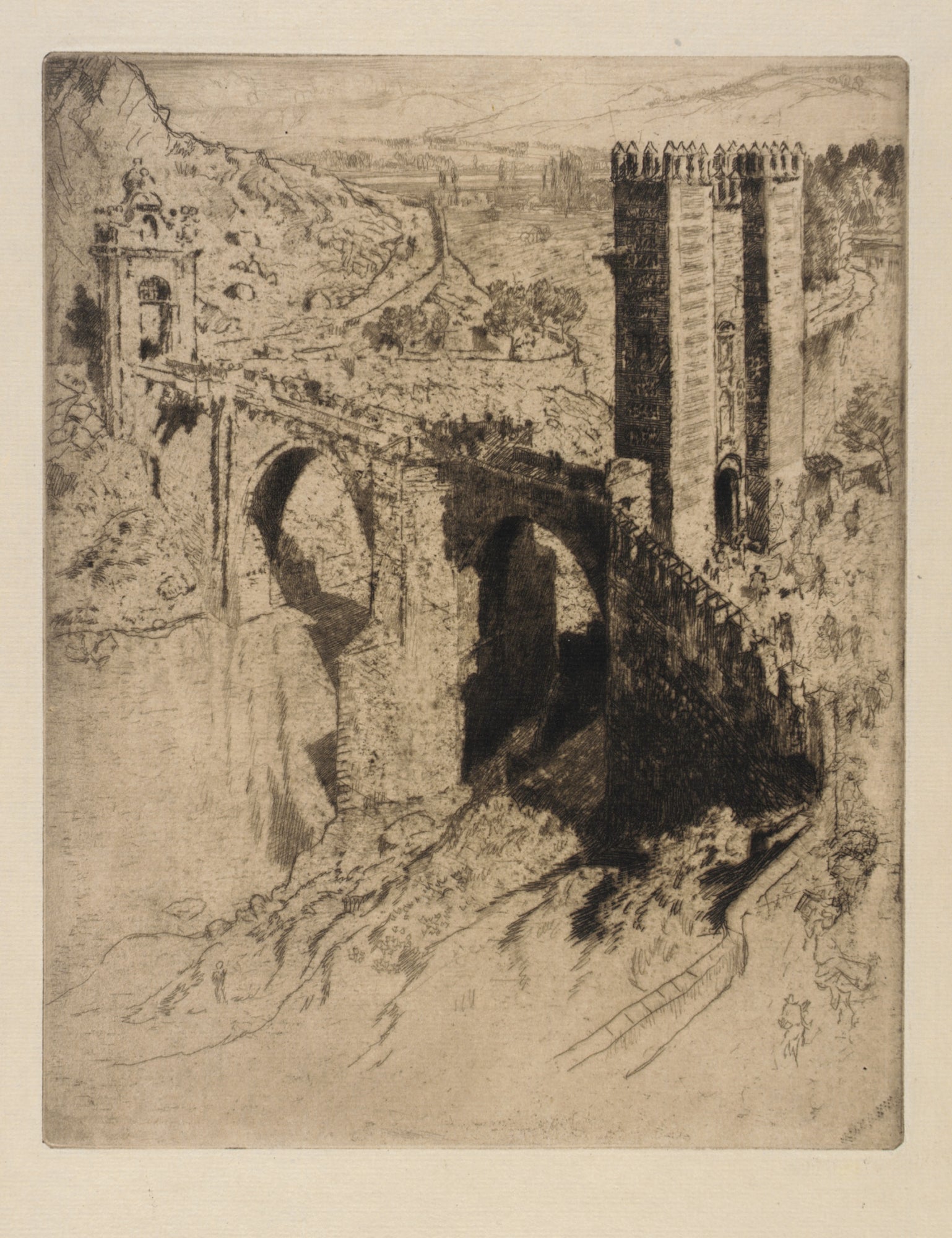 Joseph Pennell:Brüke Von Alcantara,16x12"(A3)Poster