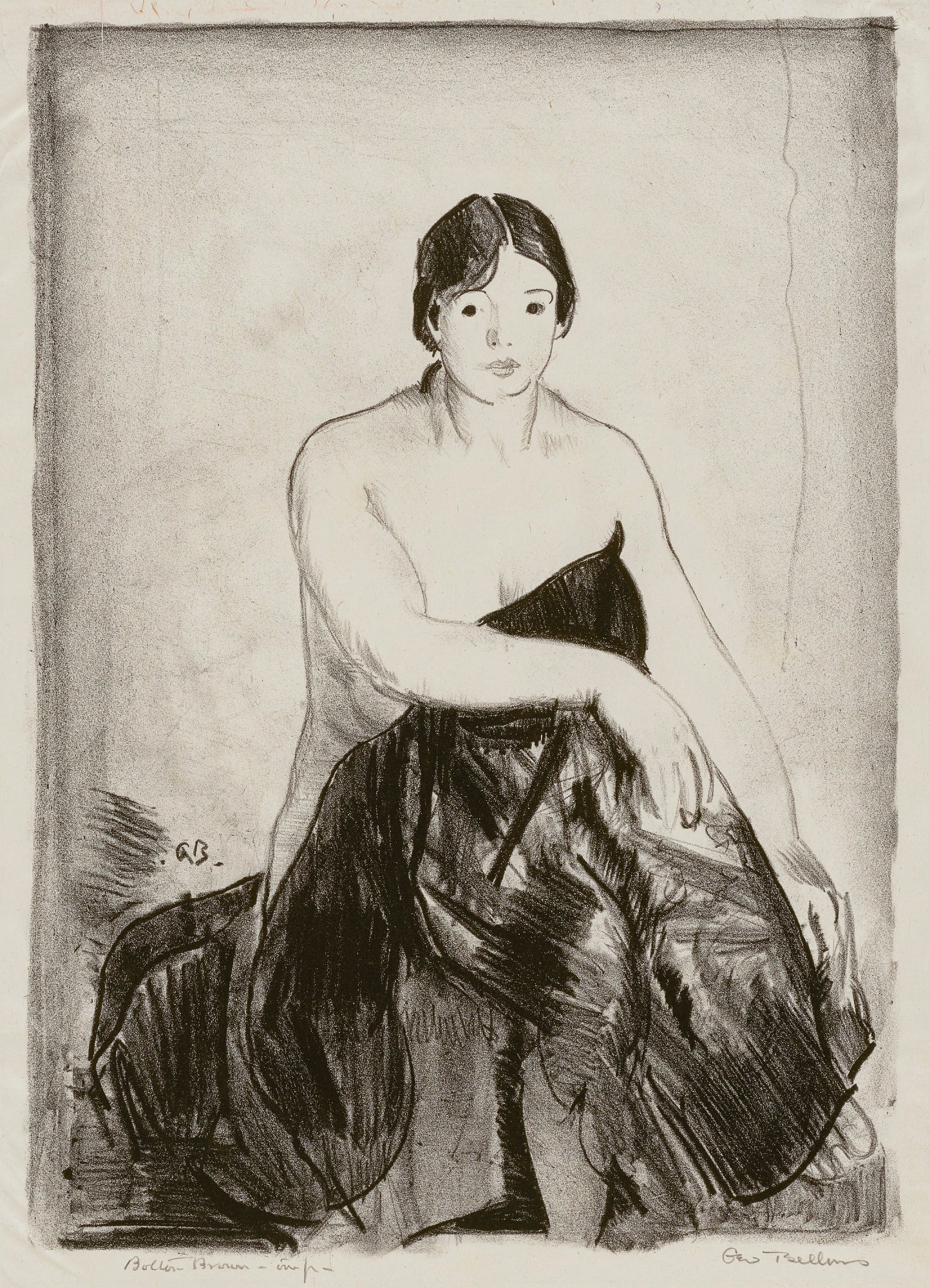 George Bellows:The Model, Second Stone,16x12"(A3)Poster