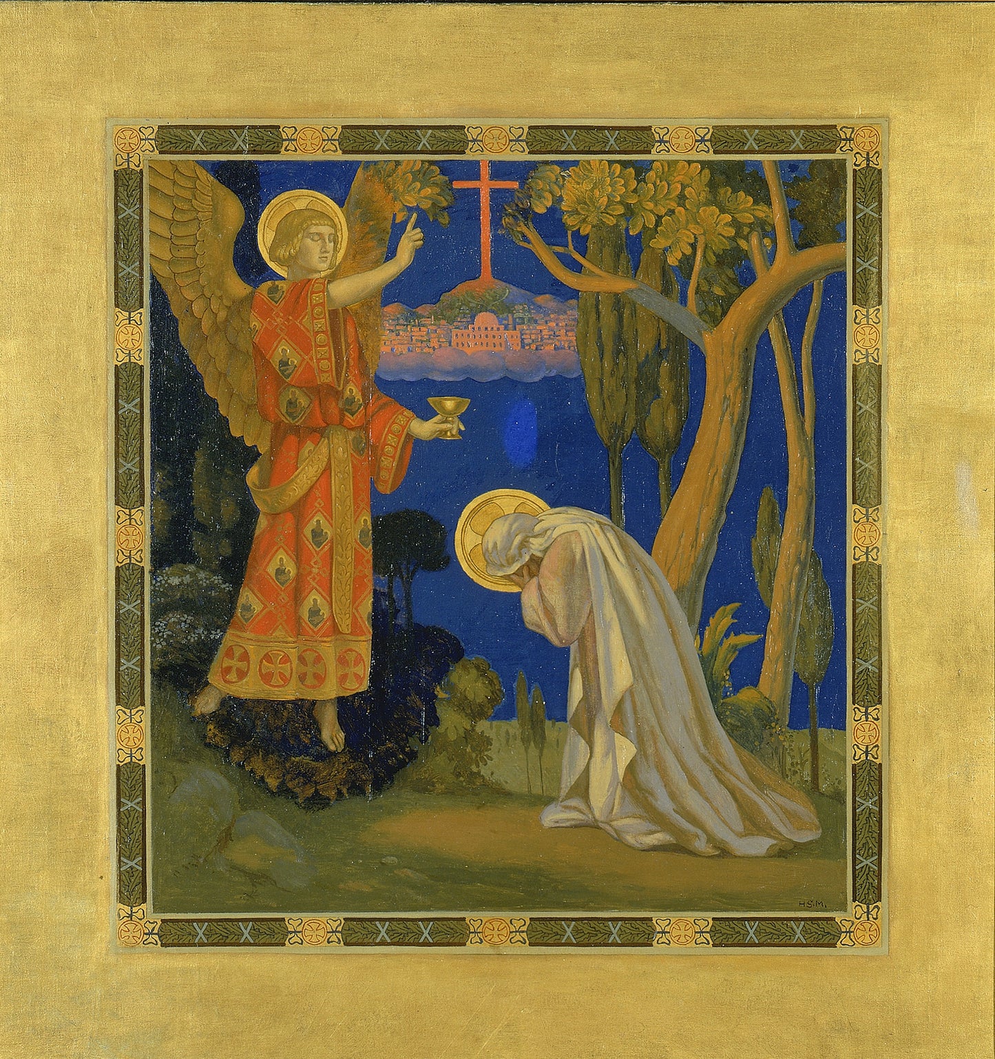 H. Siddons Mowbray:Gethsemane,16x12"(A3)Poster