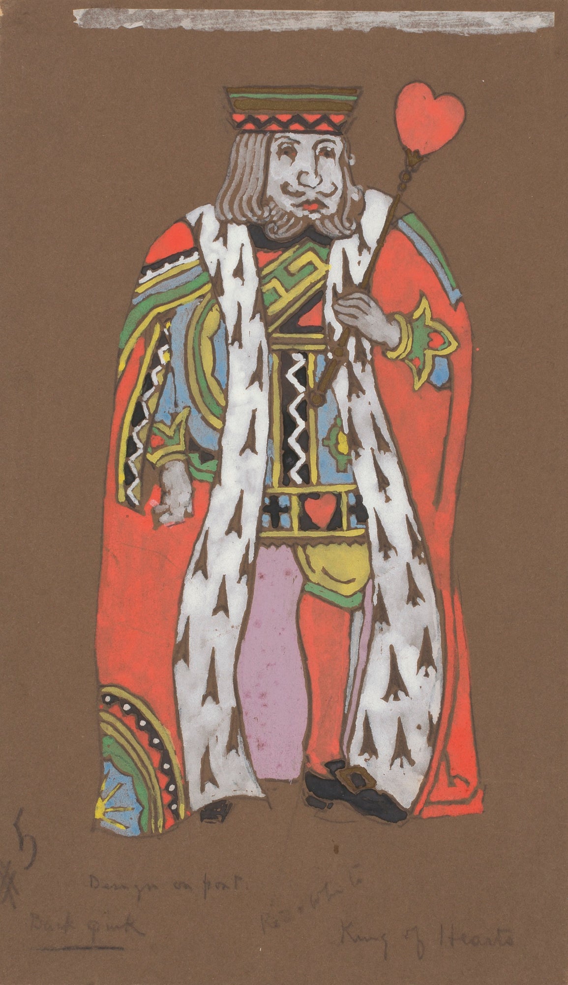 William Penhallow Henderson:King of Hearts (costume design f,16x12"(A3)Poster