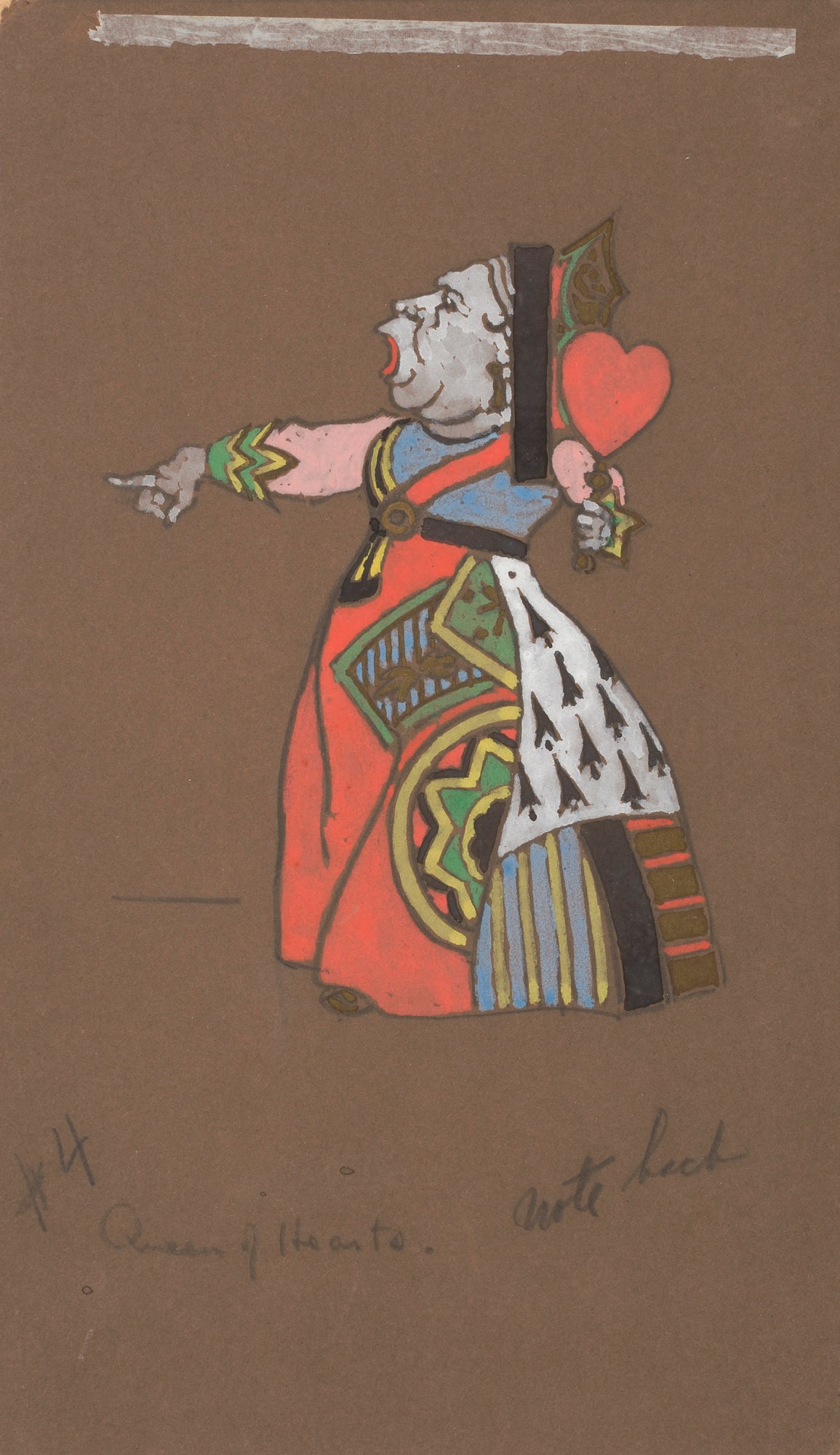 William Penhallow Henderson:Queen of Hearts (costume design ,16x12"(A3)Poster