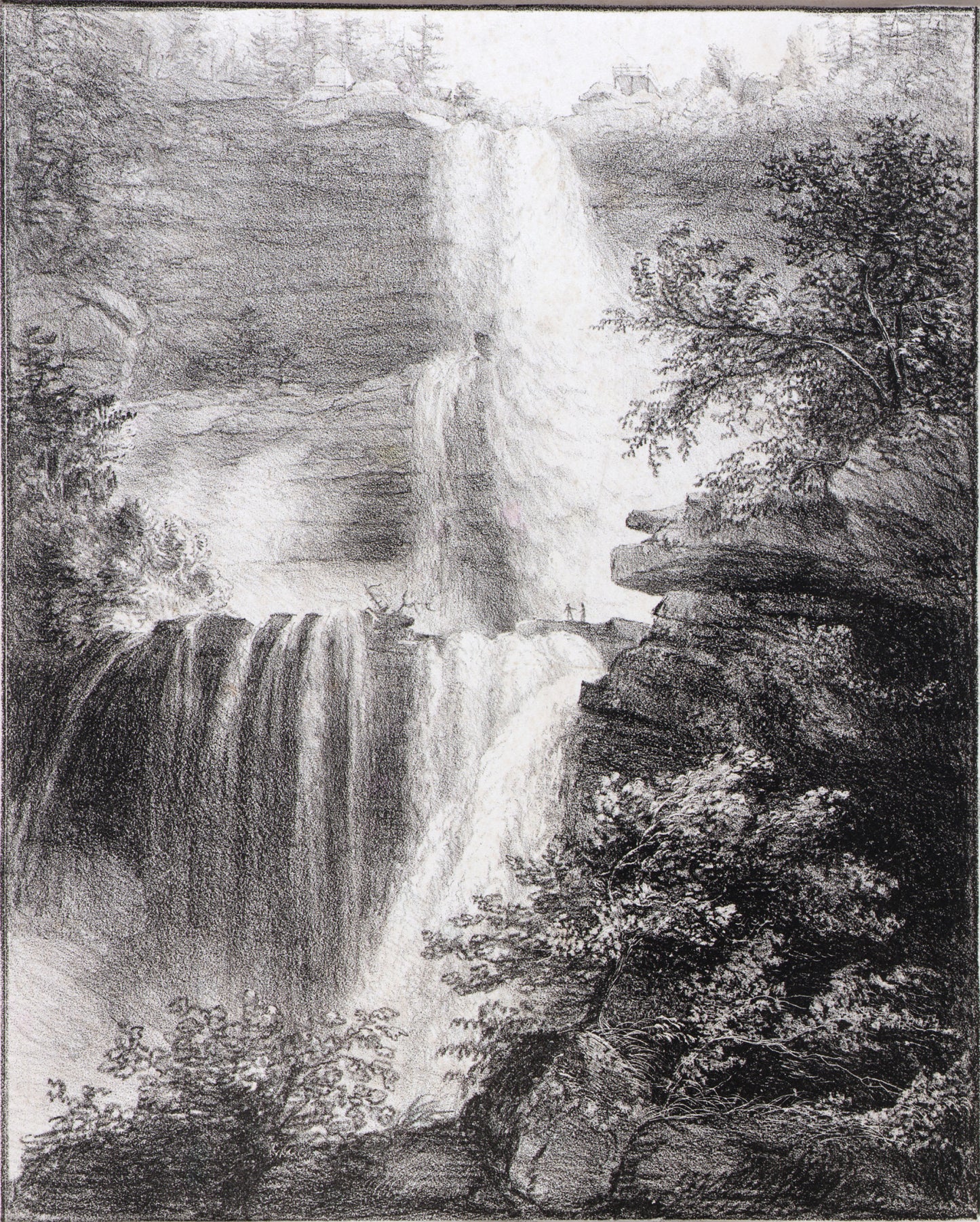 Thomas Cole:Falls at Catskill,16x12"(A3)Poster