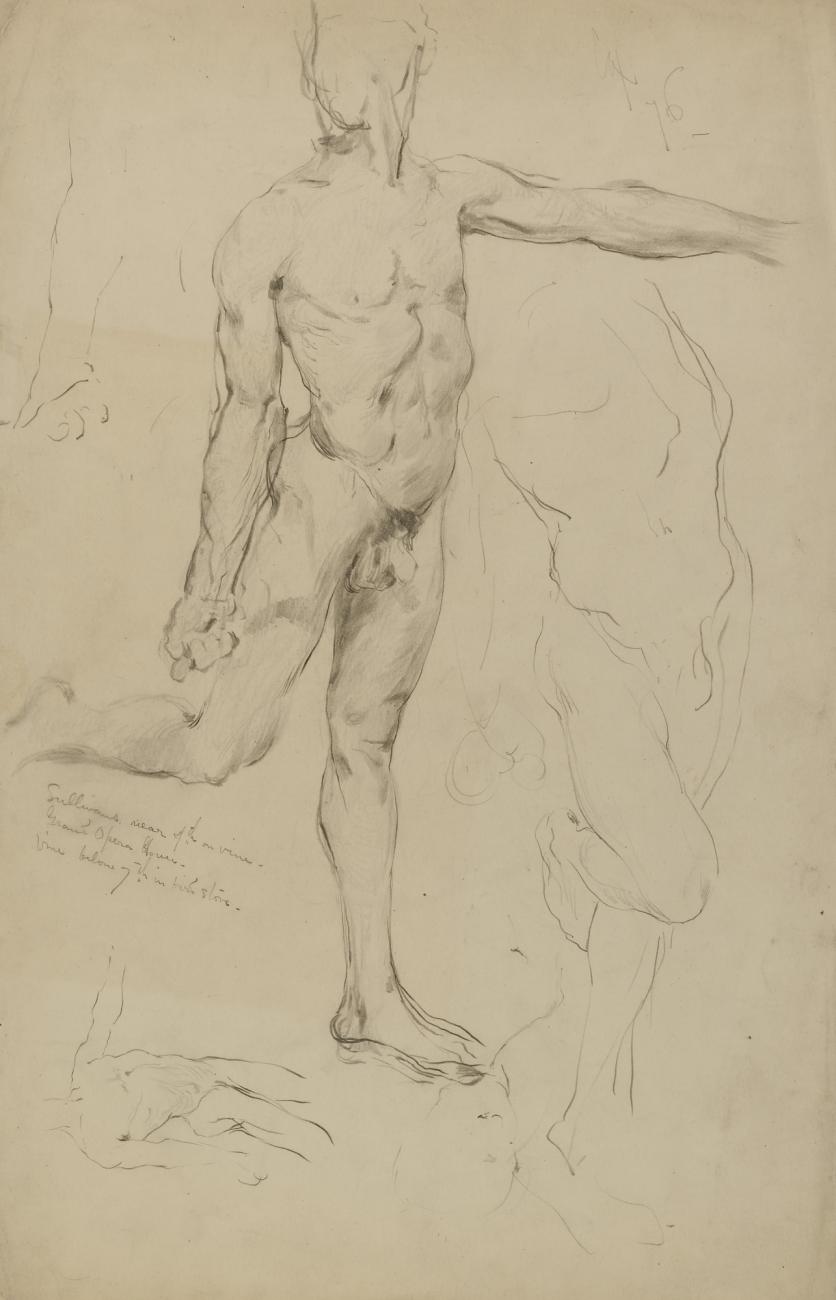 Kenyon Cox:(Untitled) (Studies of Male Nudes),16x12"(A3)Poster