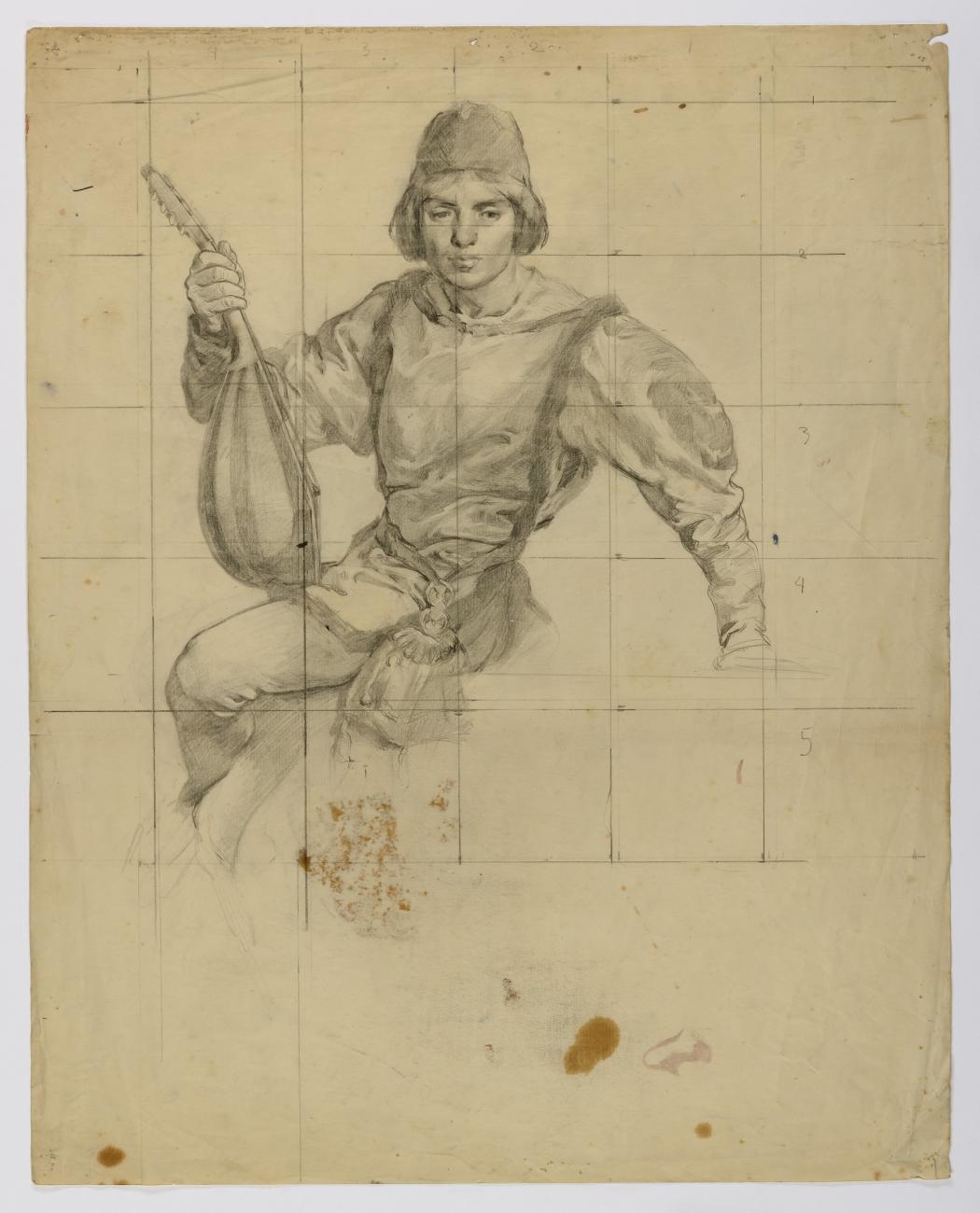 Louise Cox:(Untitled) (Young Man with Lute),16x12"(A3)Poster