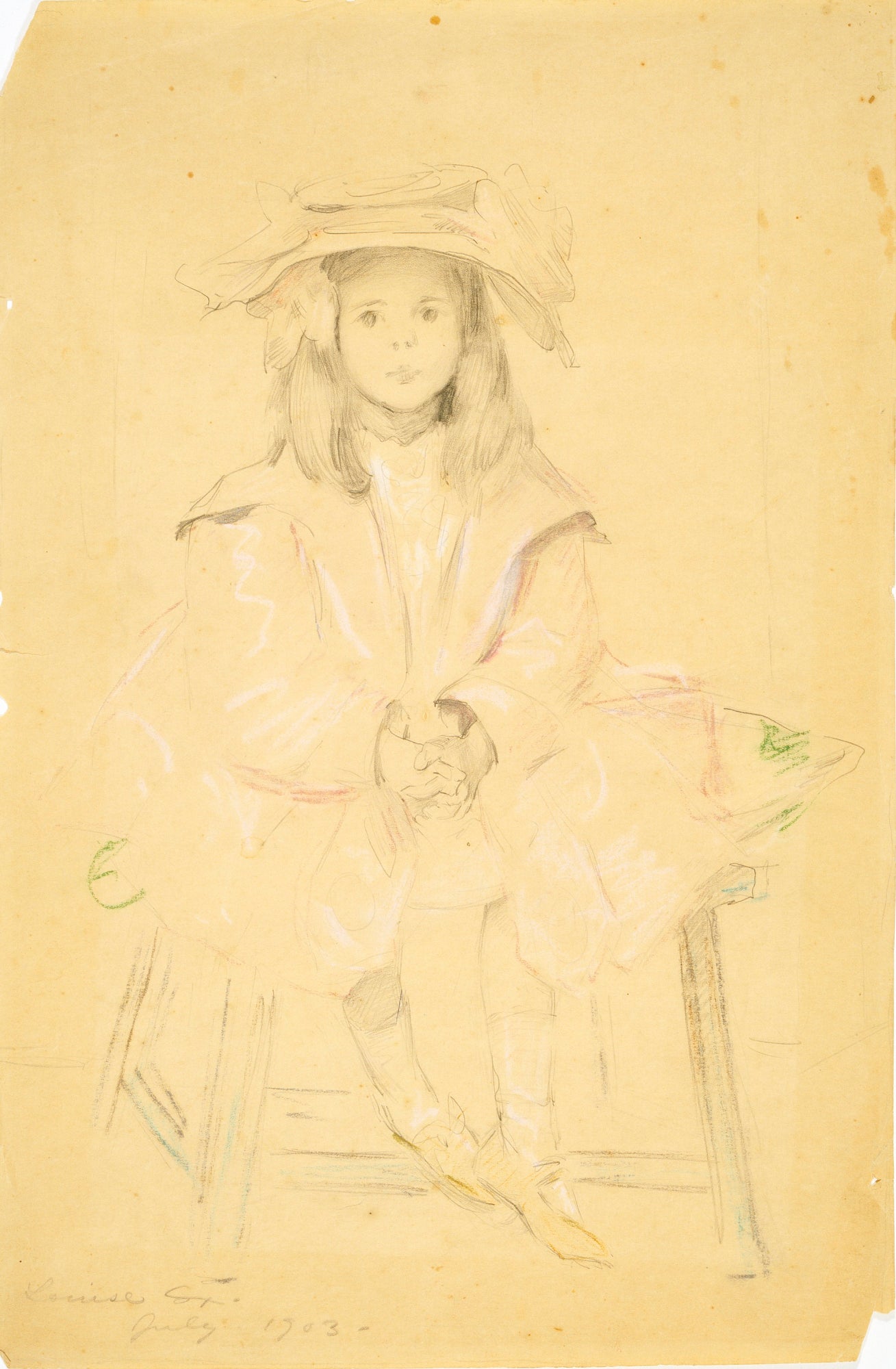Louise Cox:Untitled (Seated Young Girl),16x12"(A3)Poster