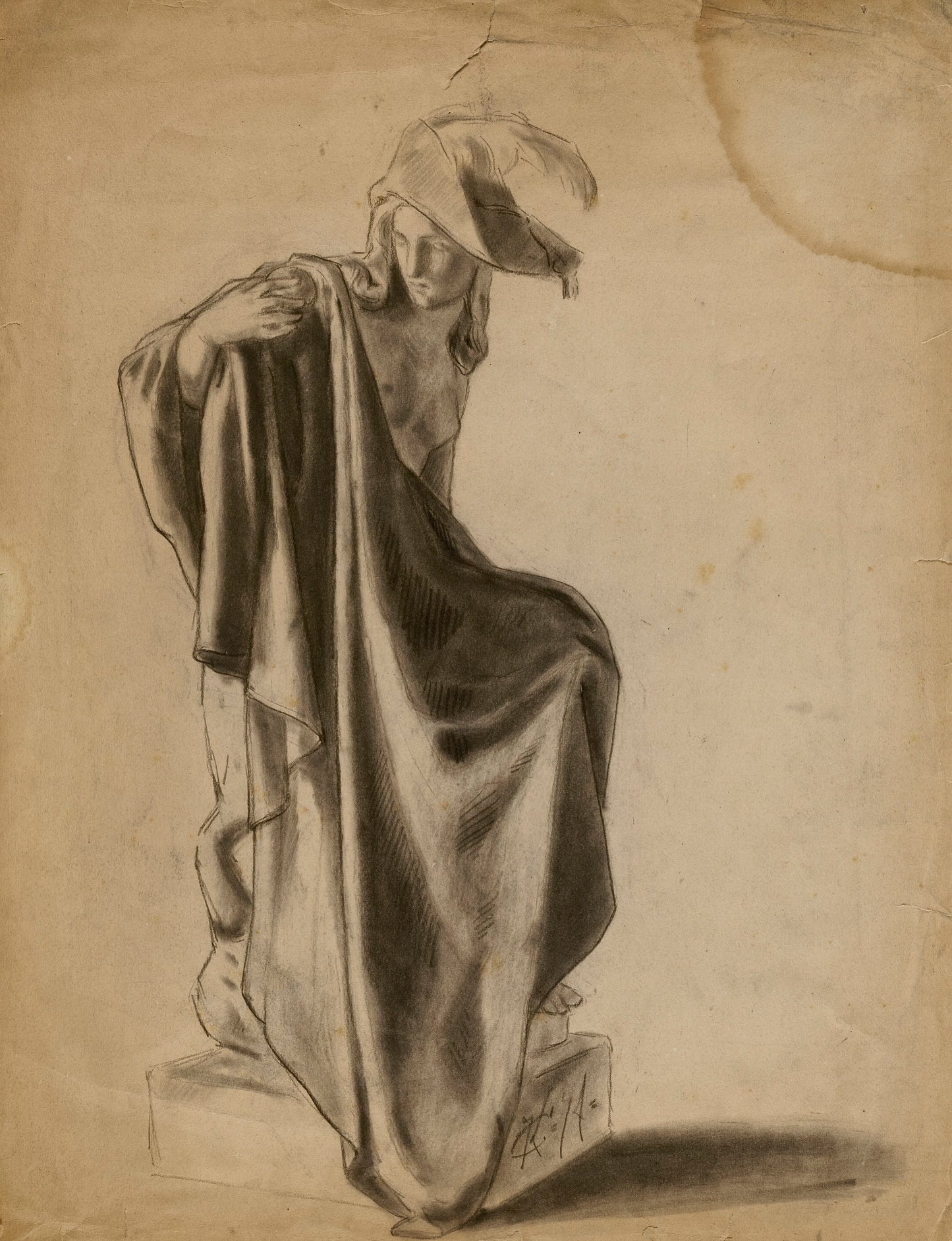 Kenyon Cox:(Untitled) (Drapery Study),16x12"(A3)Poster