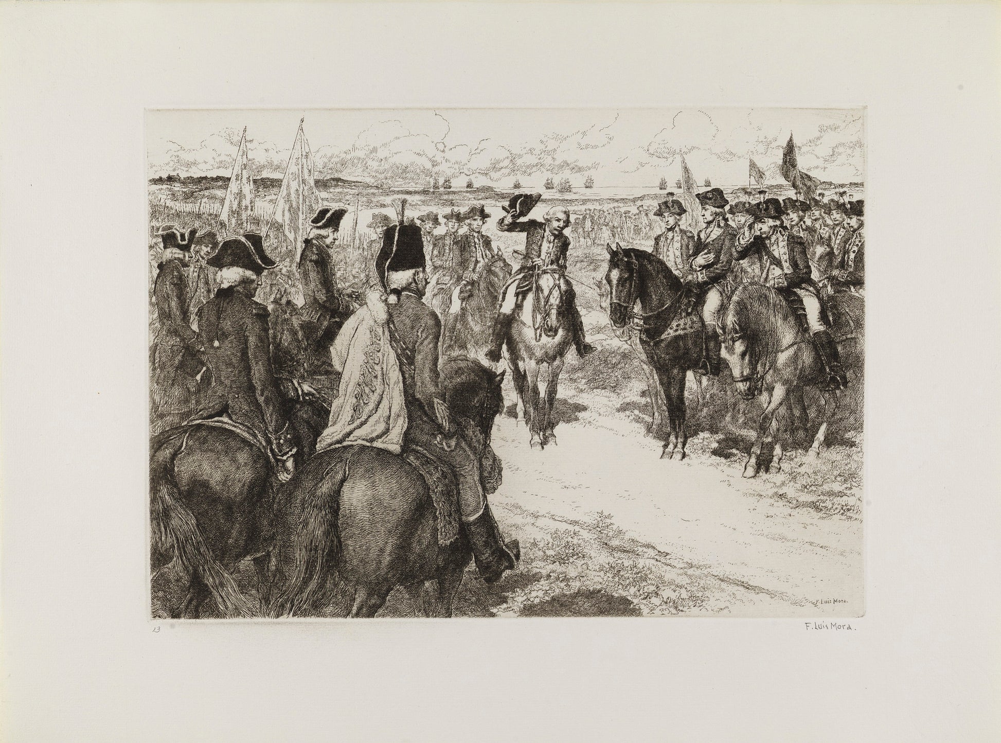 F. Luis Mora:The Surrender of Cornwallis (from the portfolio,16x12"(A3)Poster