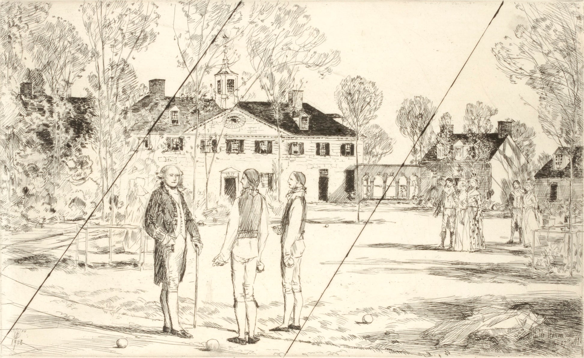 Childe Hassam:Washington at Mount Vernon (cancelled plate fr,16x12"(A3)Poster