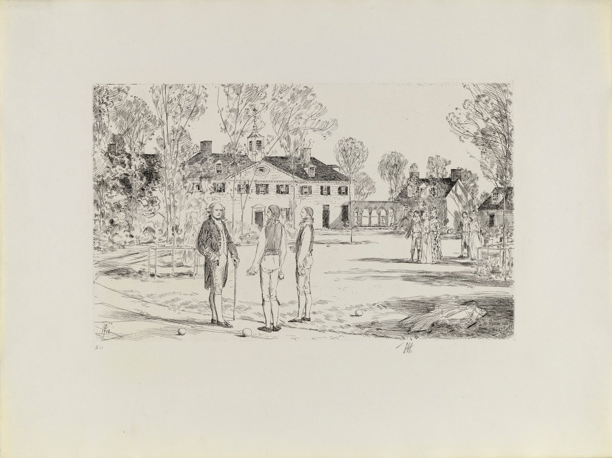 Childe Hassam:Washington at Mount Vernon (from the portfolio,16x12"(A3)Poster
