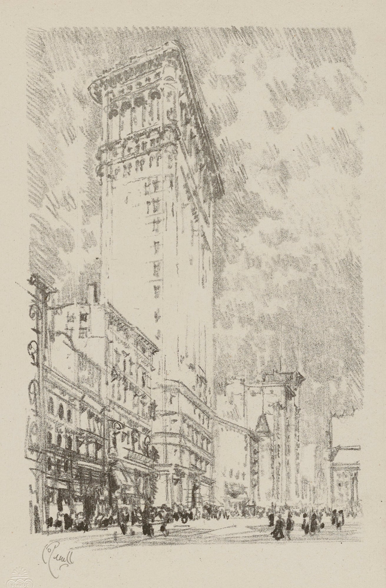 Joseph Pennell:Union Square (from portfolio, Lithographs of ,16x12"(A3)Poster
