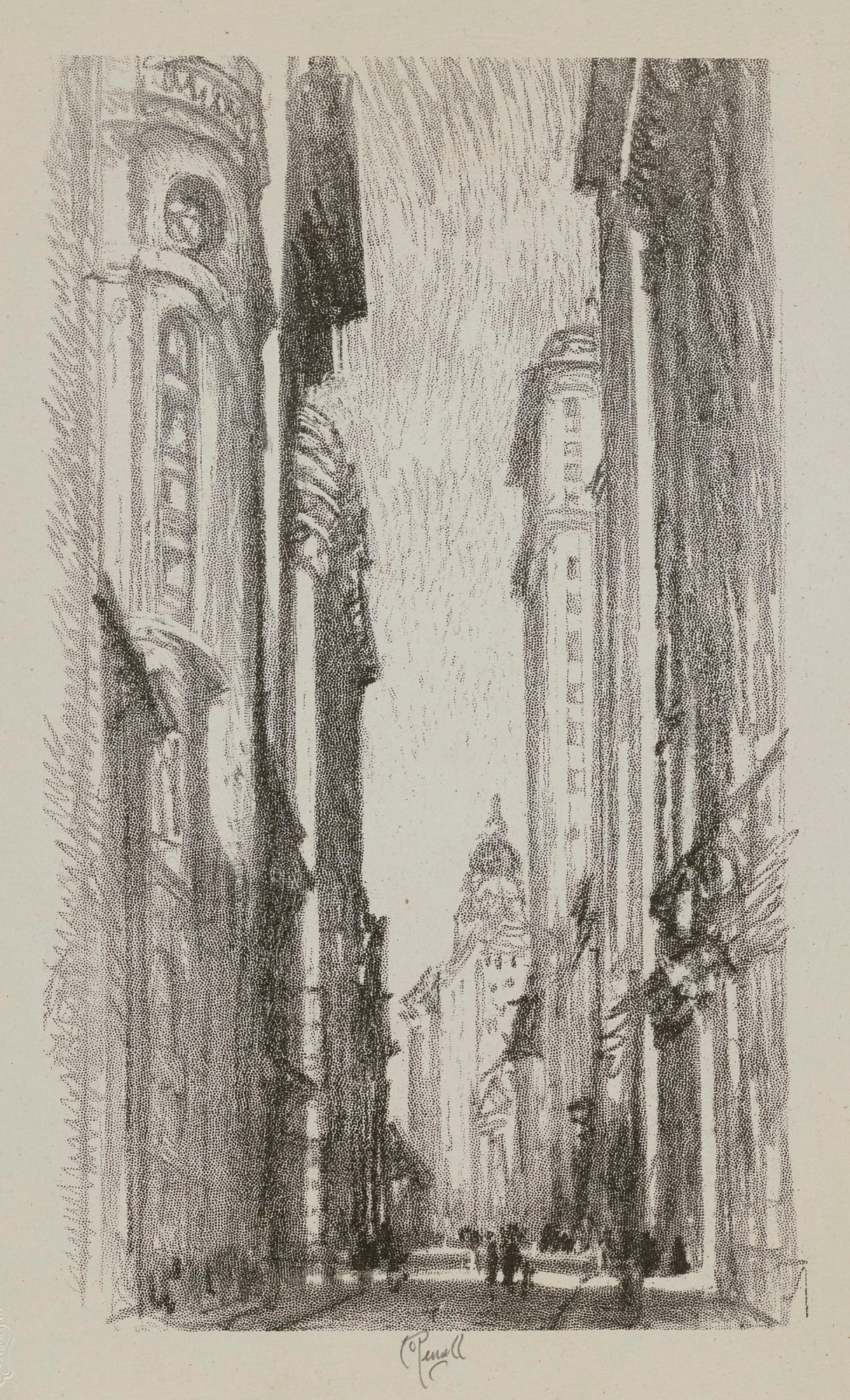 Joseph Pennell:Nassau Street (from portfolio, Lithographs of,16x12"(A3)Poster