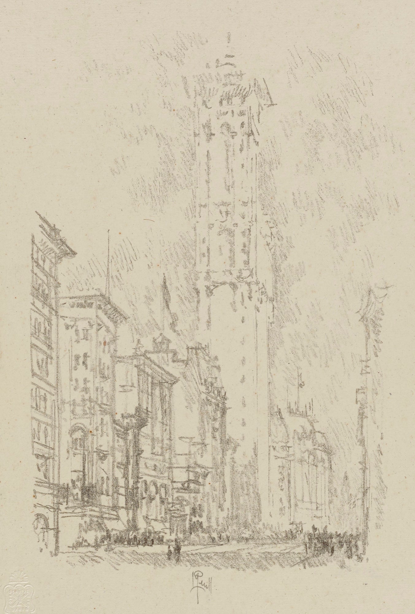 Joseph Pennell:William Street (from portfolio, Lithographs o,16x12"(A3)Poster