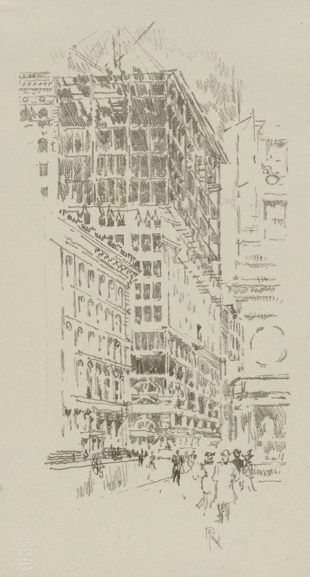 Joseph Pennell:The Flat Iron (from portfolio, Lithographs of,16x12"(A3)Poster