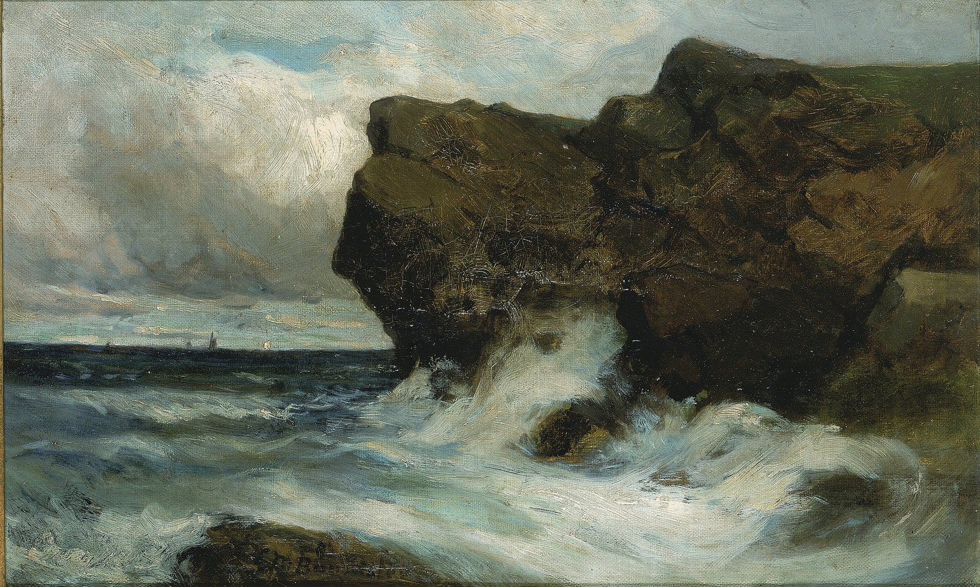Edward Mitchell Bannister:Ocean Cliffs,16x12"(A3)Poster