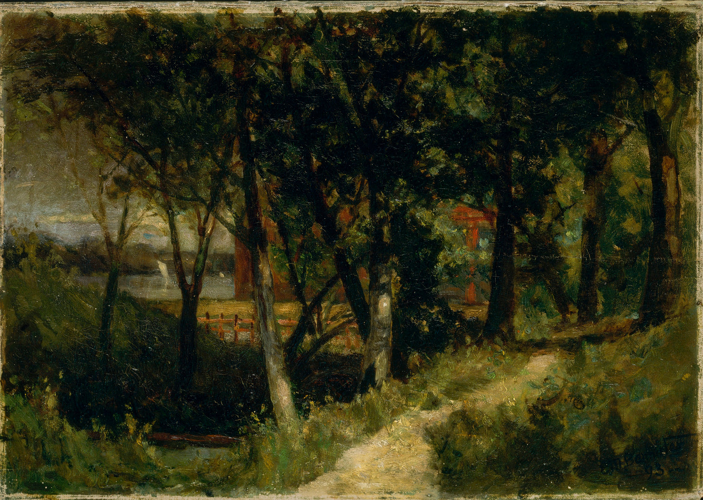 Edward Mitchell Bannister:Untitled (landscape, forest scene ,16x12"(A3)Poster