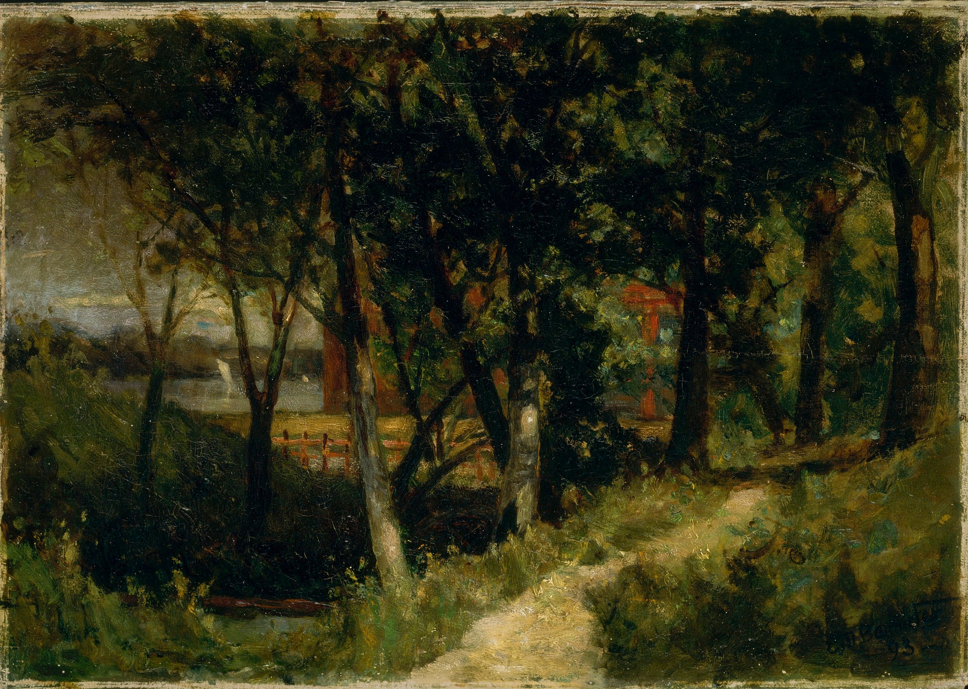 Edward Mitchell Bannister:Untitled (landscape, forest scene ,16x12"(A3)Poster