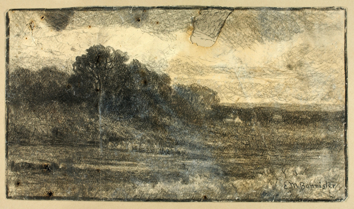 Edward Mitchell Bannister:Landscape with Trees,16x12"(A3)Poster