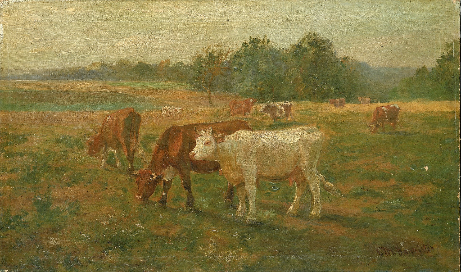 Edward Mitchell Bannister:Cows,16x12"(A3)Poster