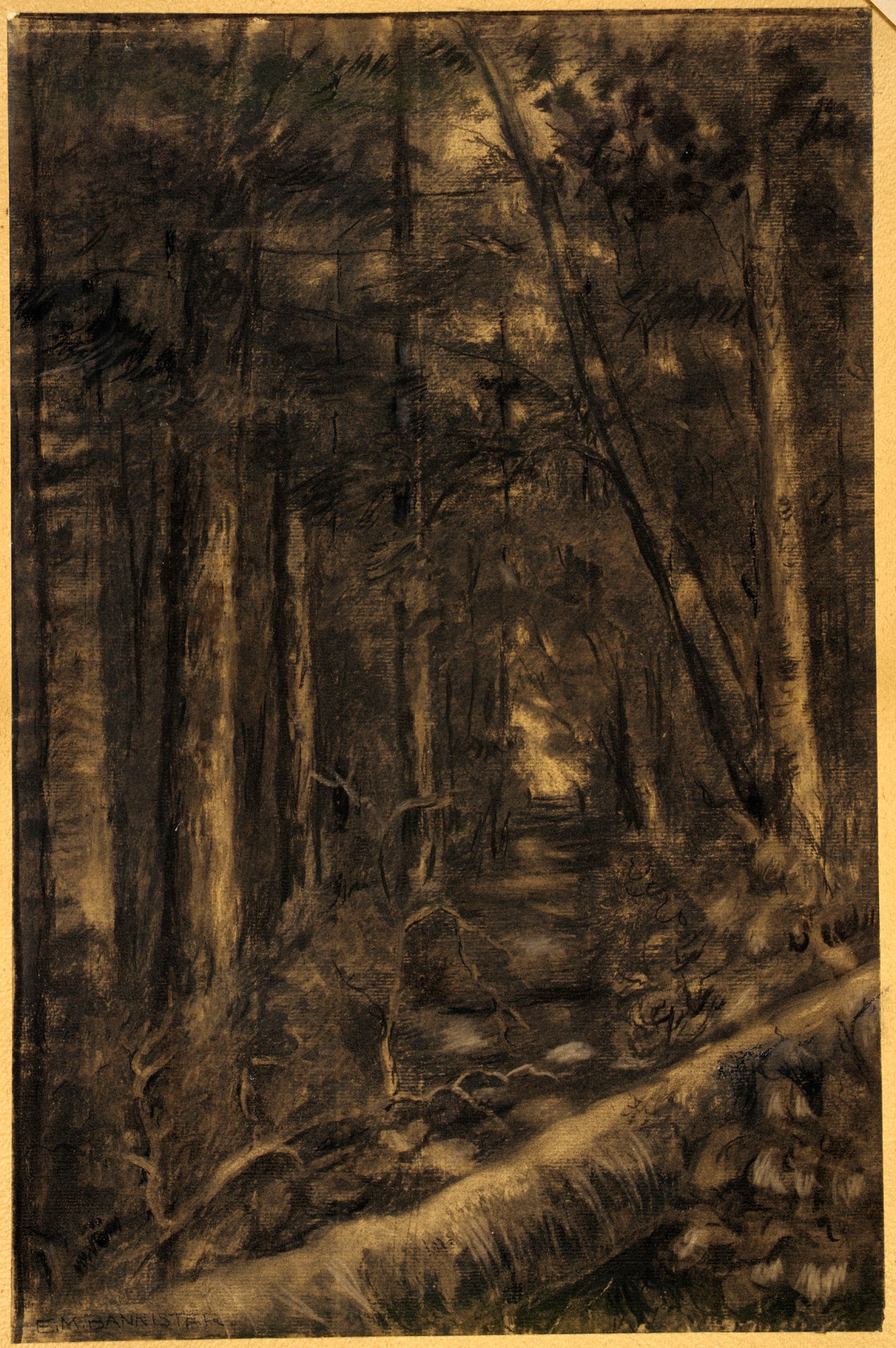 Edward Mitchell Bannister:Landscape with Path through Forest,16x12"(A3)Poster
