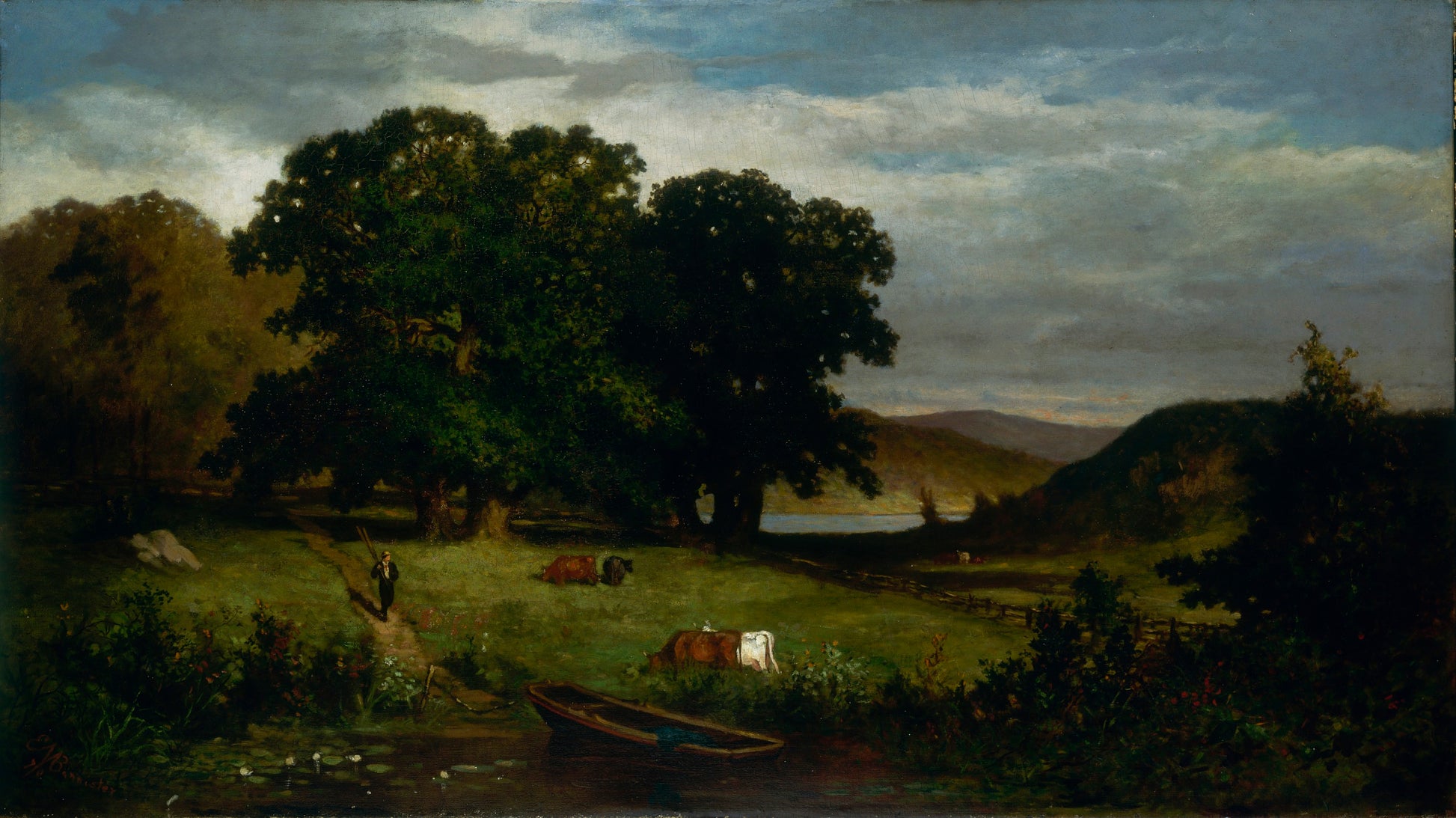 Edward Mitchell Bannister:Oak Trees,16x12"(A3)Poster