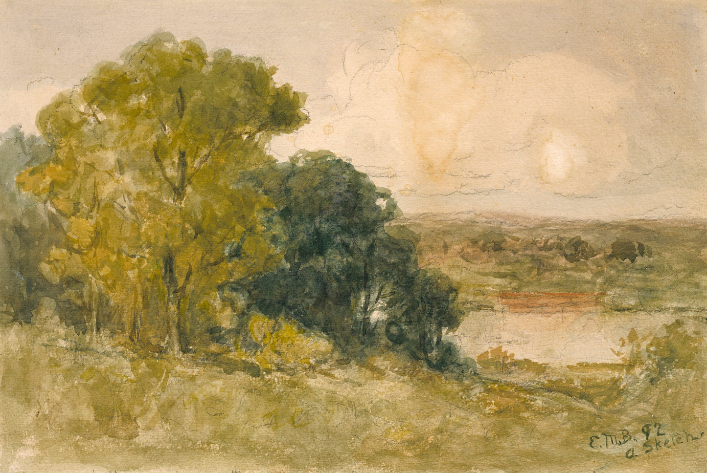 Edward Mitchell Bannister:On the Seekonk,16x12"(A3)Poster