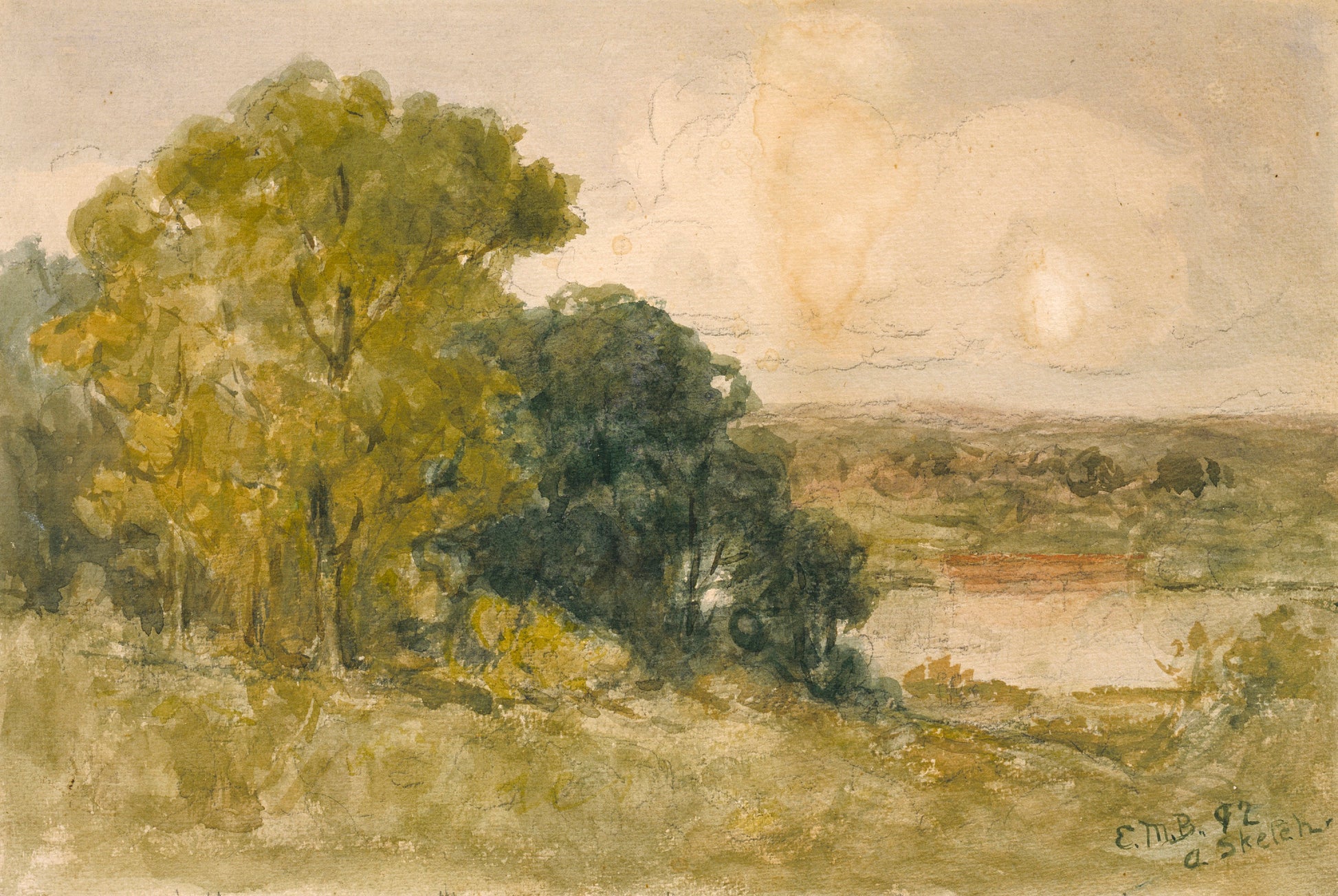Edward Mitchell Bannister:On the Seekonk,16x12"(A3)Poster