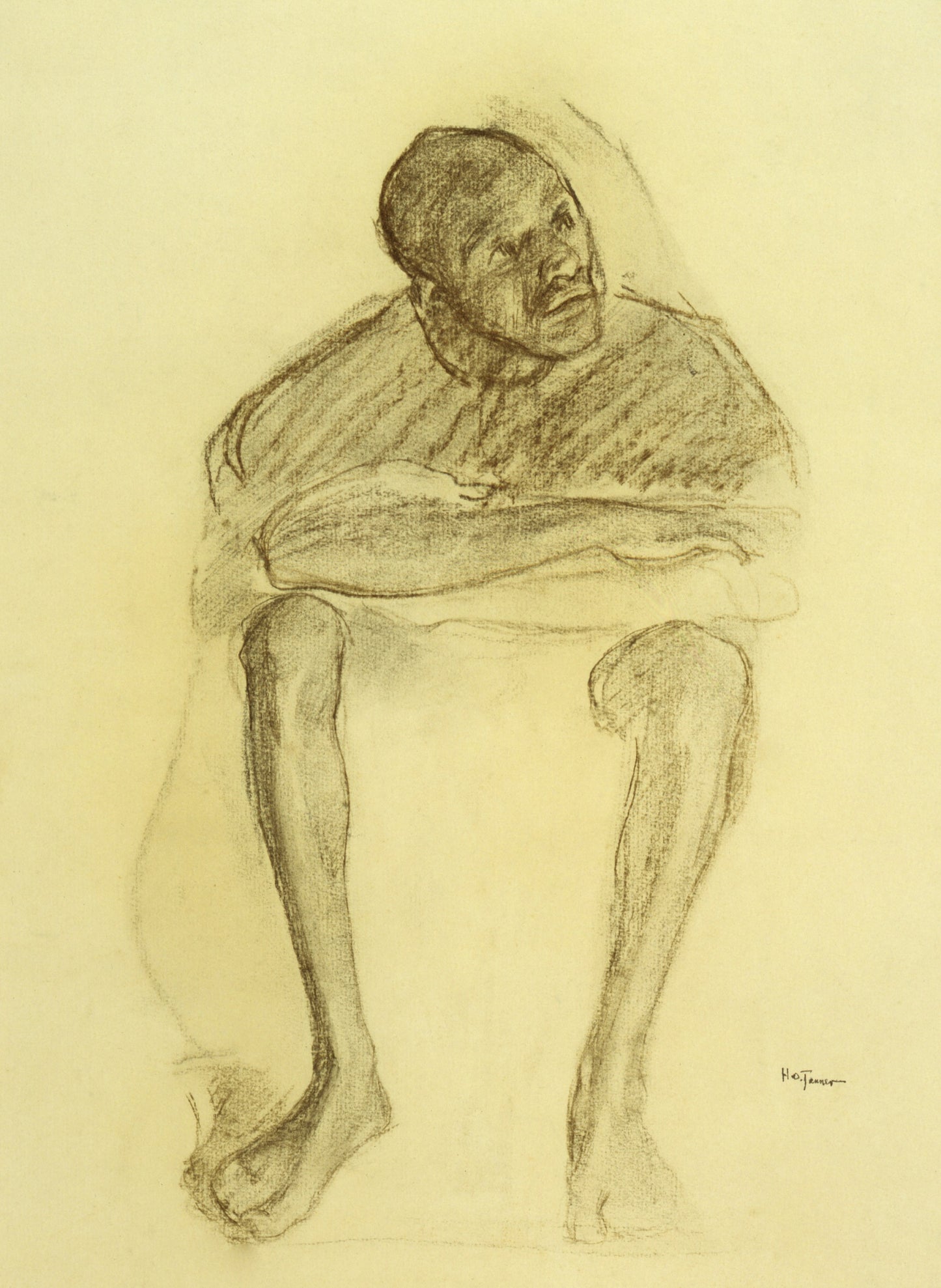 Henry Ossawa Tanner:Man Sitting in a Chair,16x12"(A3)Poster