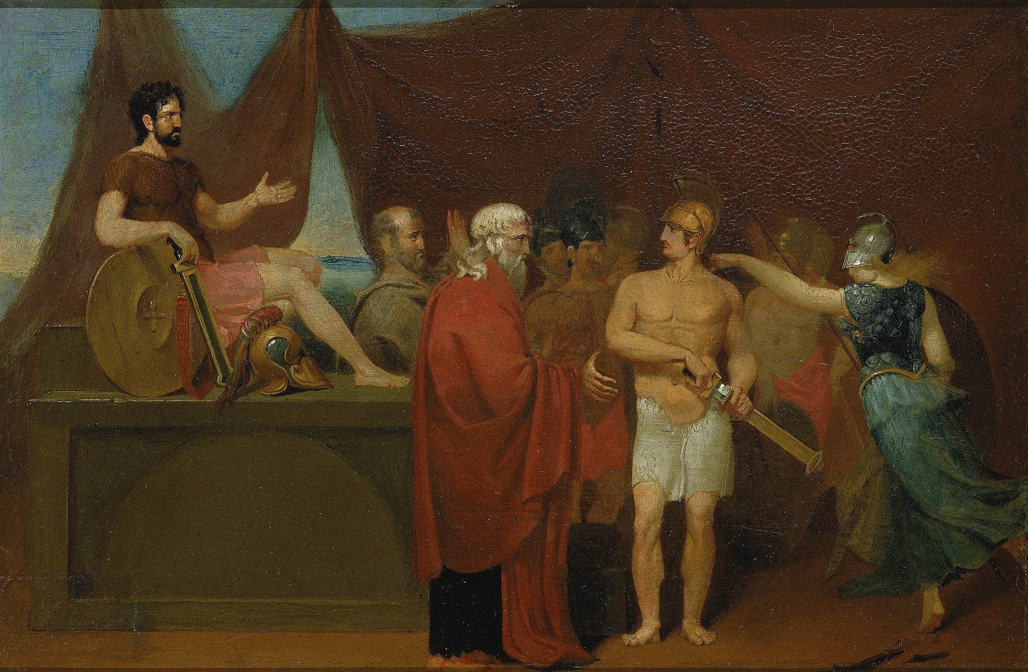 William Page:Quarrel of Achilles and Agamemnon,16x12"(A3)Poster