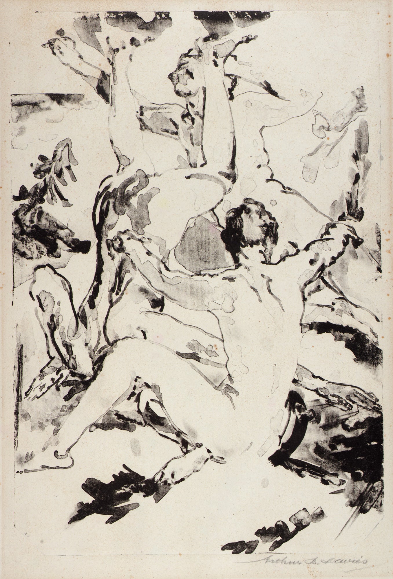 Arthur B. Davies:Three Acrobats,16x12"(A3)Poster
