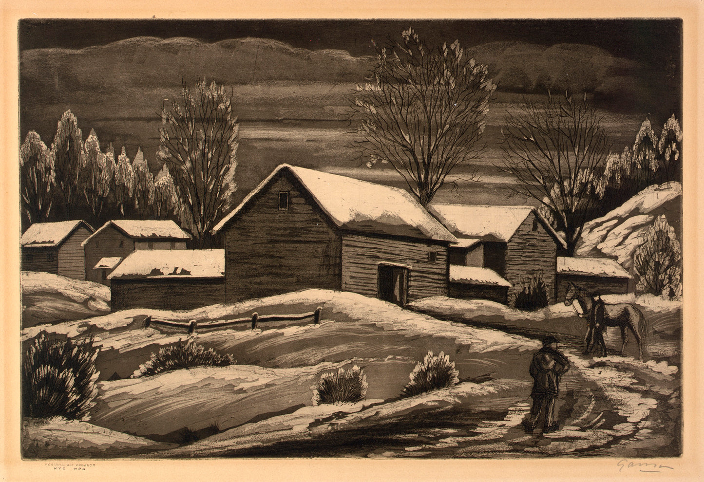 Emil Ganso:Winter,16x12"(A3)Poster