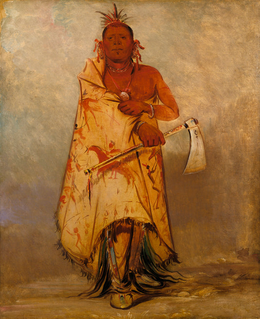 George Catlin:Le-sháw-loo-láh-le-hoo, Big Elk, Chief of th,16x12"(A3)Poster