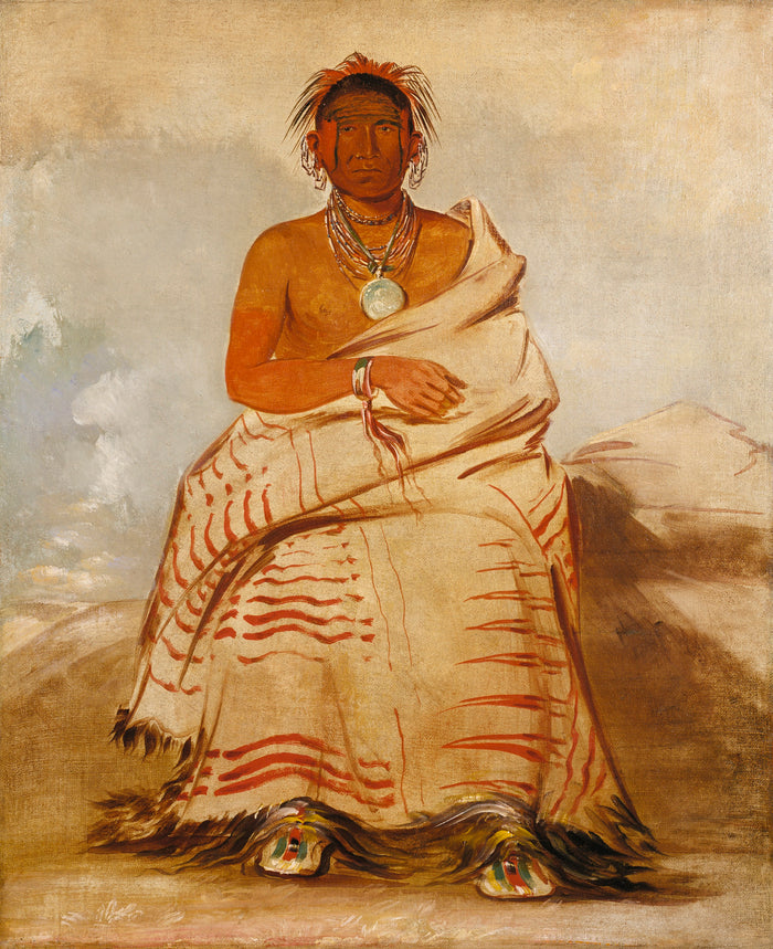 George Catlin:L'har-e-tar-rúshe, Ill-natured Man, a Skidi (,16x12