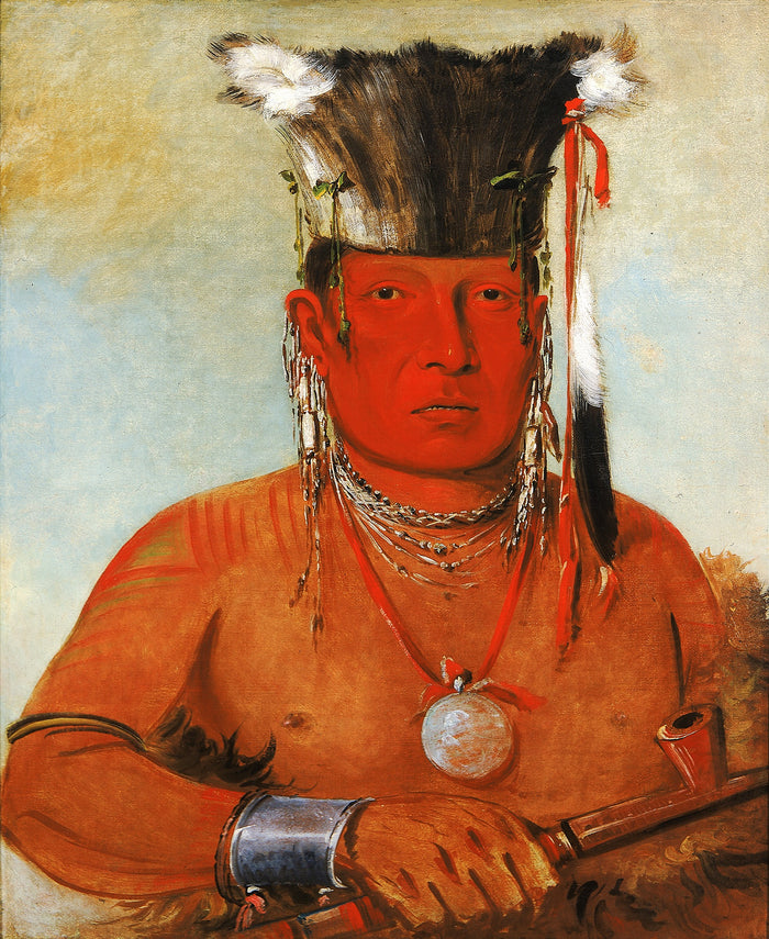 George Catlin:Sháw-da-mon-nee, There He Goes, a Brave,16x12