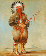 George Catlin:Ráw-no-way-wóh-krah, Loose Pipestem, a Brave,16x12"(A3)Poster