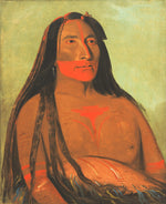 George Catlin:Máh-to-tóh-pa, Four Bears, Second Chief in M,16x12"(A3)Poster