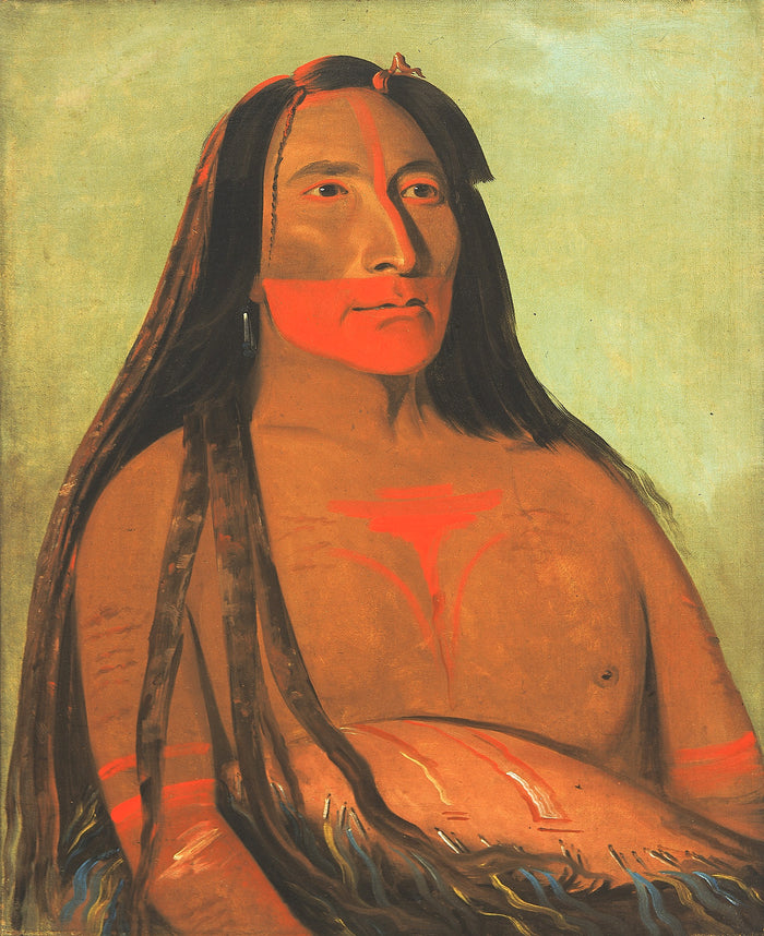 George Catlin:Máh-to-tóh-pa, Four Bears, Second Chief in M,16x12