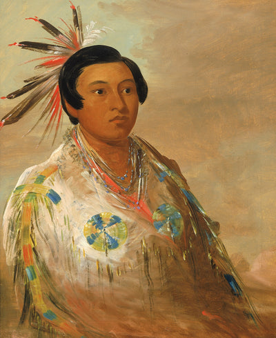 George Catlin:Hee-doh'ge-ats, a Young Man,16x12"(A3)Poster