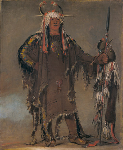 George Catlin:Peh-tó-pe-kiss, Eagle's Ribs, a Piegan Chief,16x12"(A3)Poster