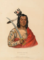 Charles Bird King:MON-KA-USH-KA. A SIOUX CHIEF., from Histor,16x12"(A3)Poster