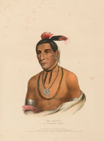 Charles Bird King:WA-KAWN, A WINNEBAGO CHIEF., from History ,16x12"(A3)Poster