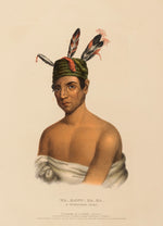 Charles Bird King:WA-KAWN-HA-KA, A WINNEBAGO CHIEF., from Hi,16x12"(A3)Poster