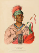 Charles Bird King:NE-O-MON-NE, AN IOWAY CHIEF, from History ,16x12"(A3)Poster