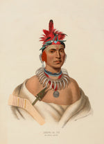 Charles Bird King:CHONO CA PE. AN OTTOE CHIEF., from History,16x12"(A3)Poster