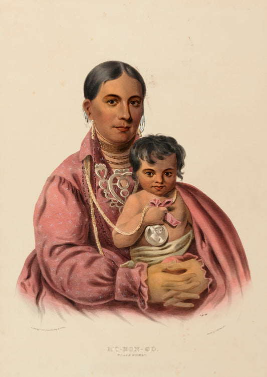 Charles Bird King:MO-HON-GO. OSAGE WOMAN., from History of t,16x12"(A3)Poster